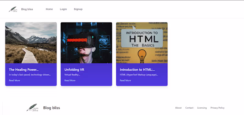 Cover image for Blog Bliss - A blogging web app