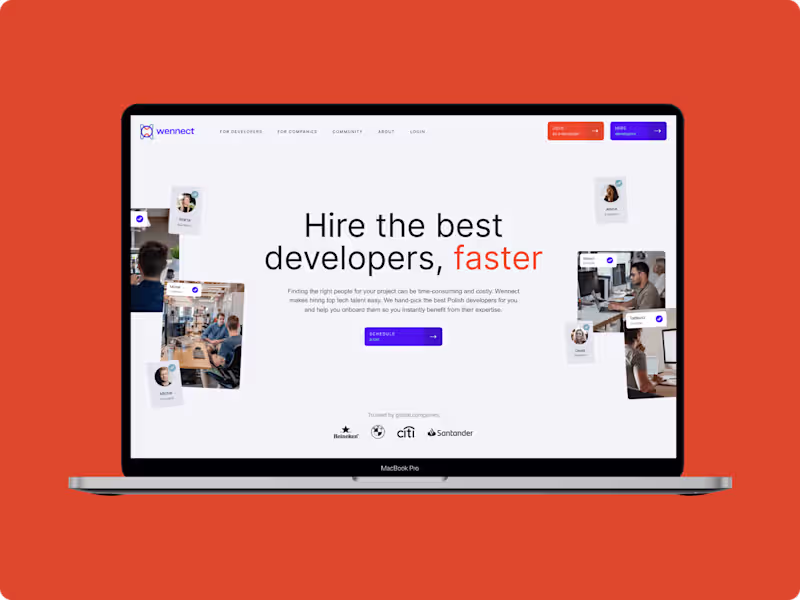 Cover image for Website design for Wennect