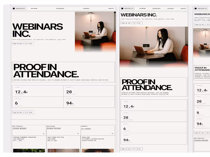 Cover image for Framer Template Webinars Inc.