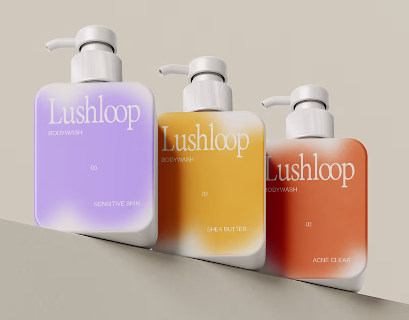 Cover image for Lushloop - Bodywash packaging and branding