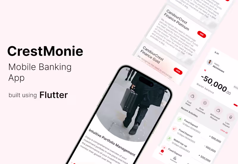 Cover image for CrestMonie Mobile Banking App Development