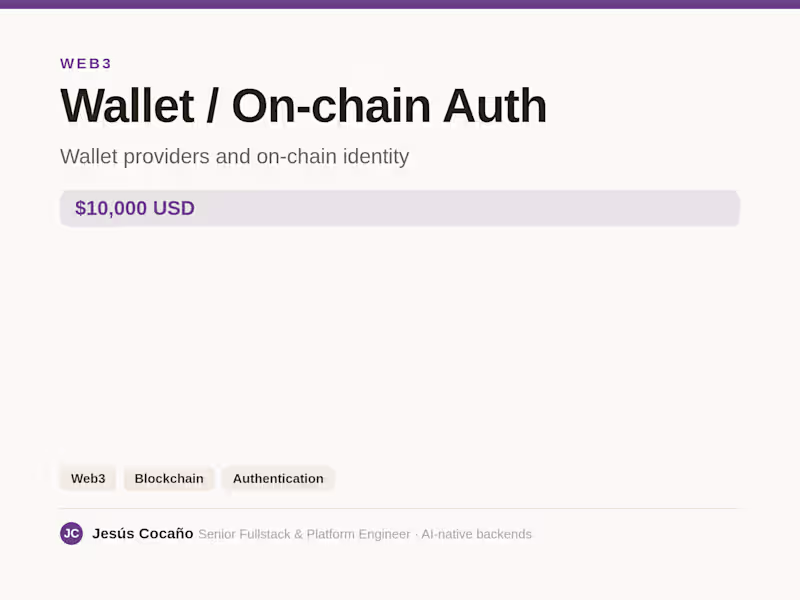 Cover image for Wallet Integration / On-chain Auth