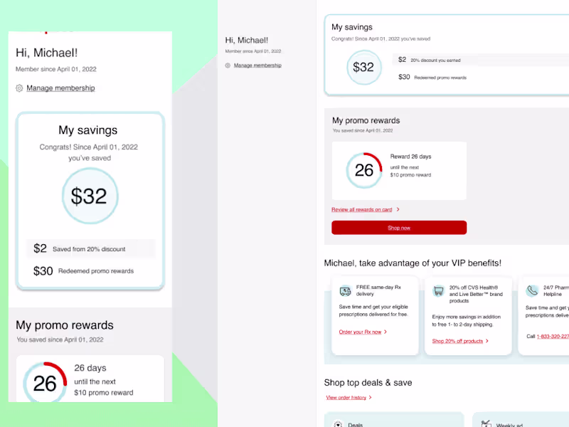 Cover image for Updated user's membership dashboard