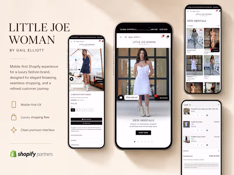 Cover image for Mobile-First Shopify Rebuild for Luxury Fashion Brand