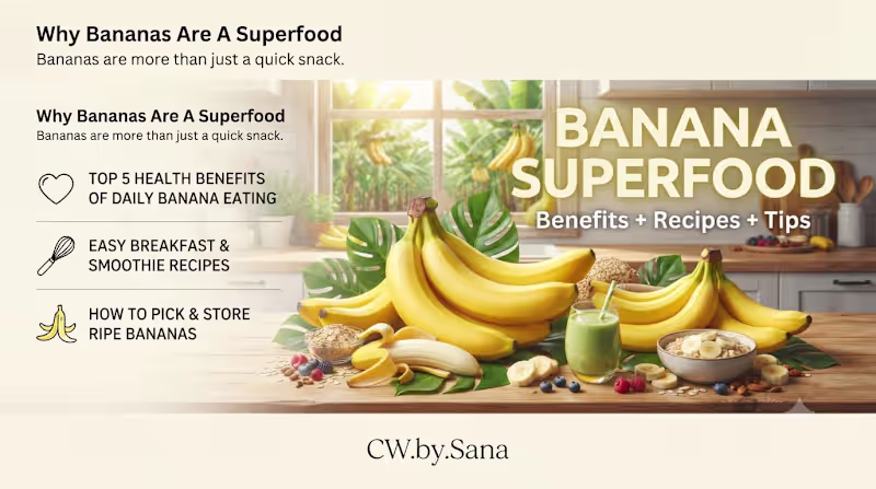 Cover image for Why Bananas Are A Superfood
Bananas