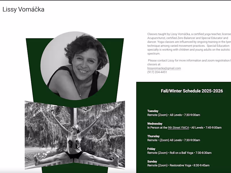 Cover image for Lissy Vomáčka | Squarespace Design & Development