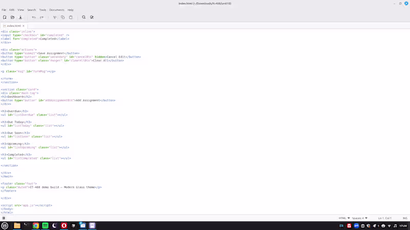 Cover image for actual html