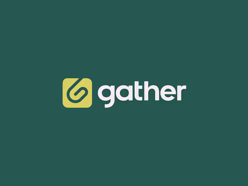Cover image for Logo/brand identity proposal for Gather,