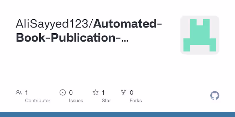 Cover image for Automated Book Publication Workflow