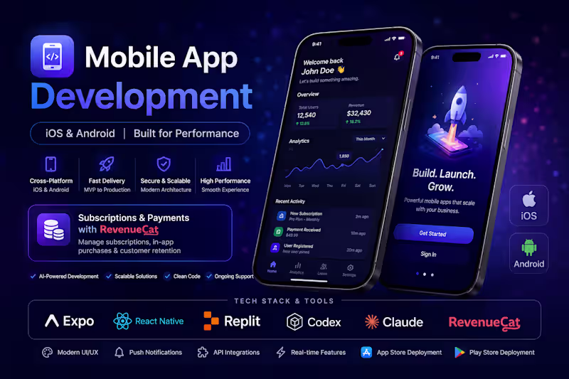 Cover image for Mobile App Development (iOS & Android)