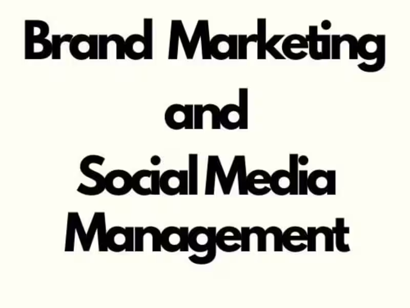 Cover image for Brand marketing and Social Media Management