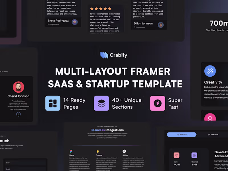 Cover image for Crabify — SaaS & Startup Website