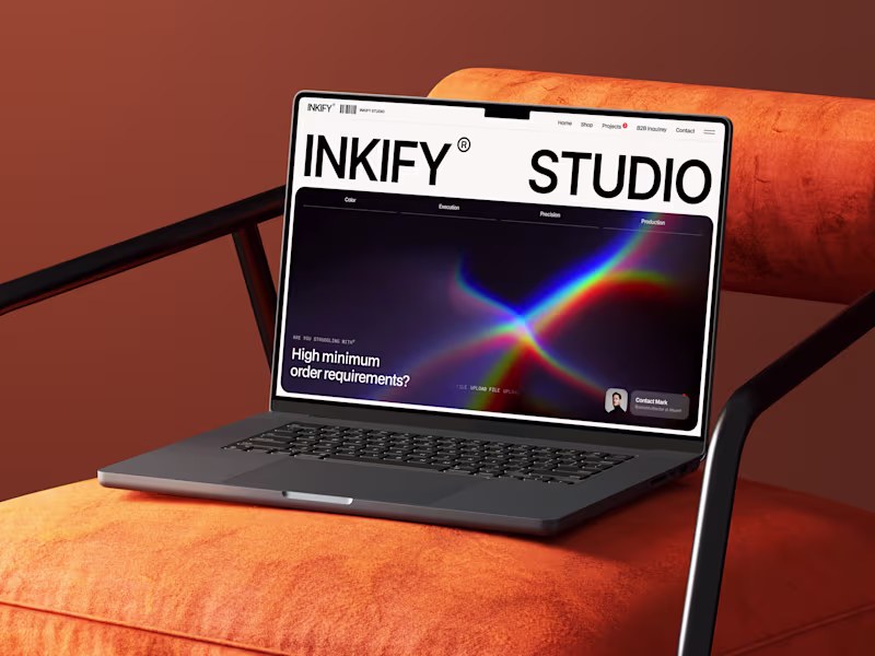 Cover image for Inkify landing page design