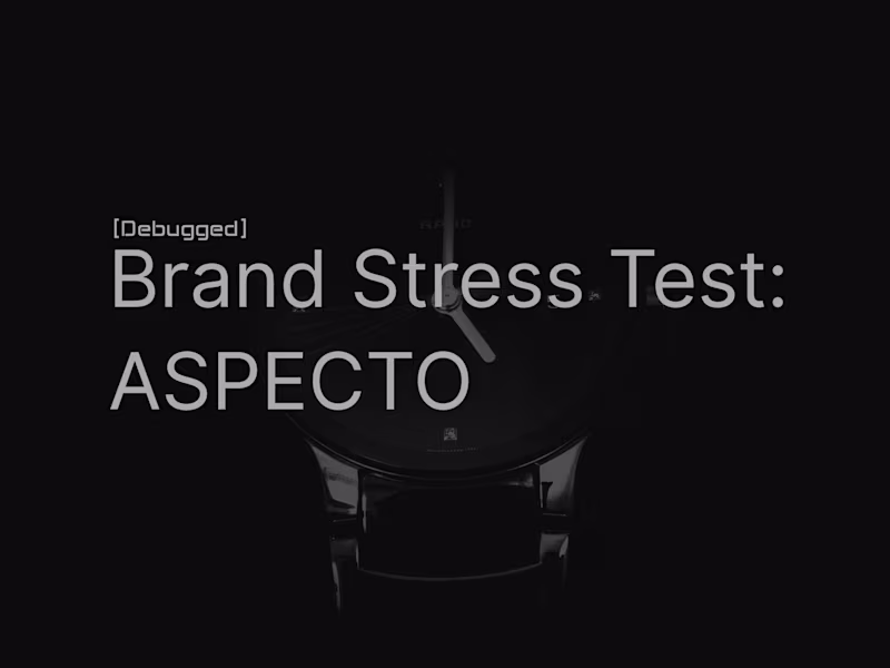 Cover image for Brand Stress Test for Aspecto Watches