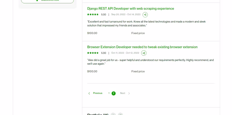Cover image for Full-Stack Development Projects on Upwork