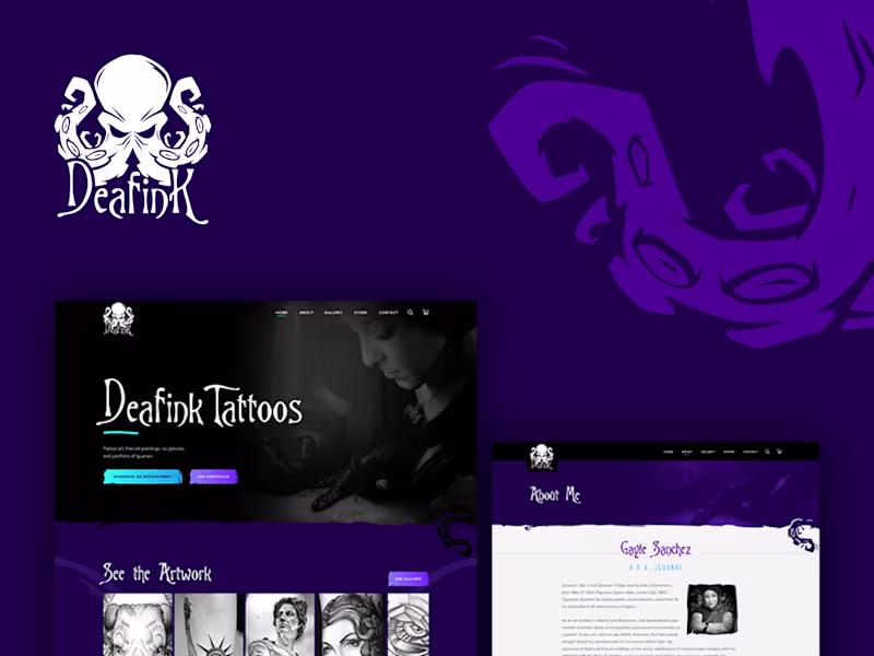 Cover image for Branding & Website for Deaf Ink