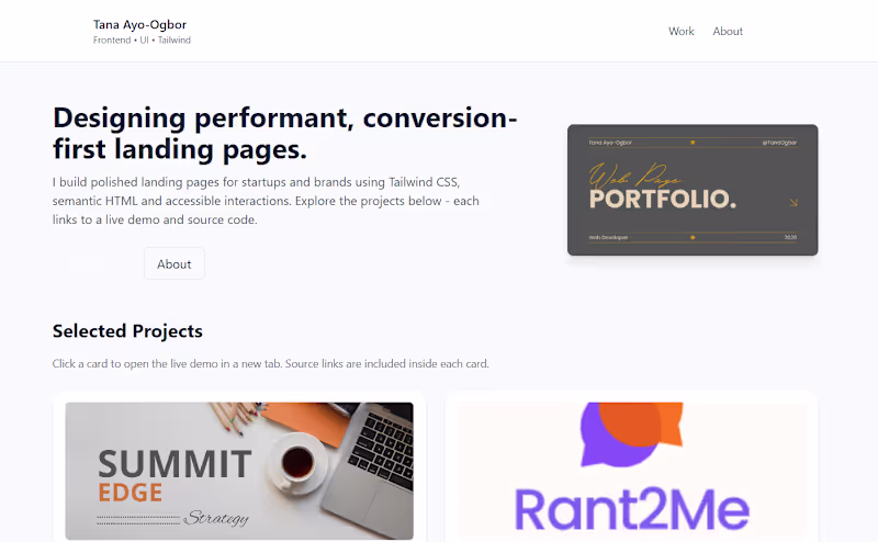 Cover image for Website Designer, and some samples