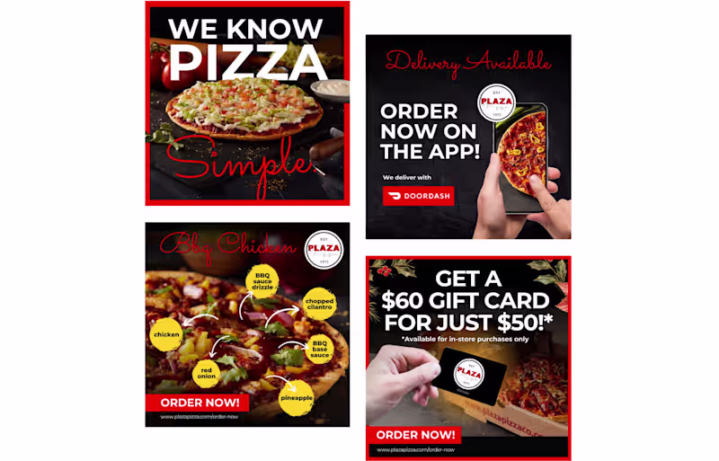 Cover image for Plaza Pizza — Brand-Aligned Social