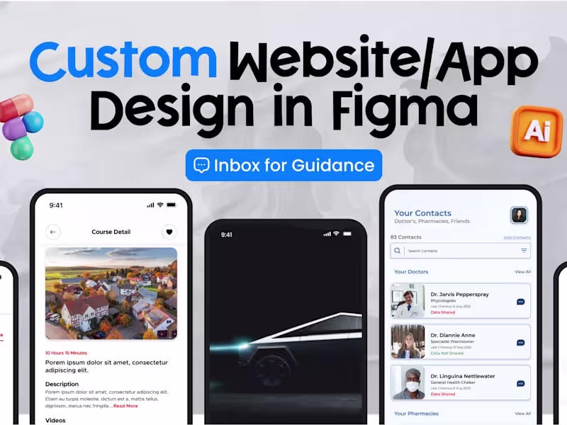 Cover image for UI UX for Apps, Websites, Using Figma