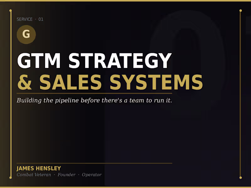 Cover image for GTM Strategy & Sales Systems