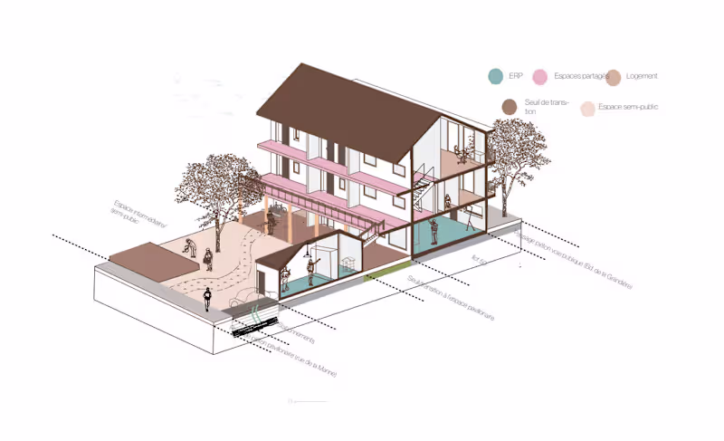 Cover image for Render for a rehabilitation project in the seaside-city of Royan