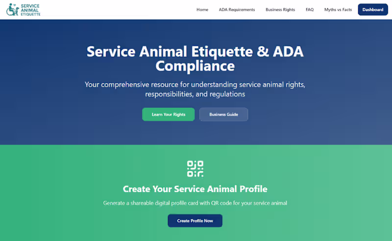 Cover image for Service Animal Rights and ADA Compliance Resource