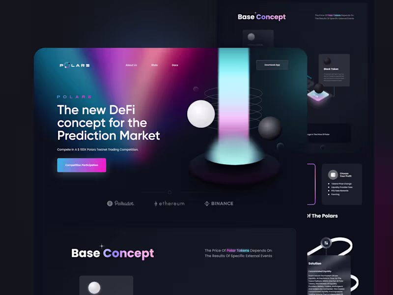 Cover image for Landing page design for Crypto/Web3 Projects