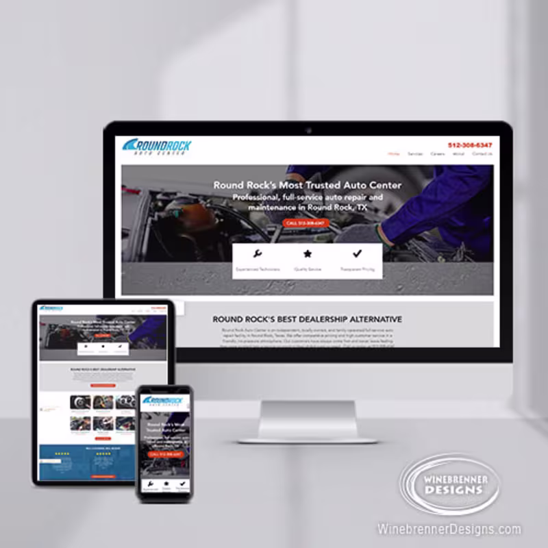 Cover image for Round Rock Auto Center | Auto Repair Center Website