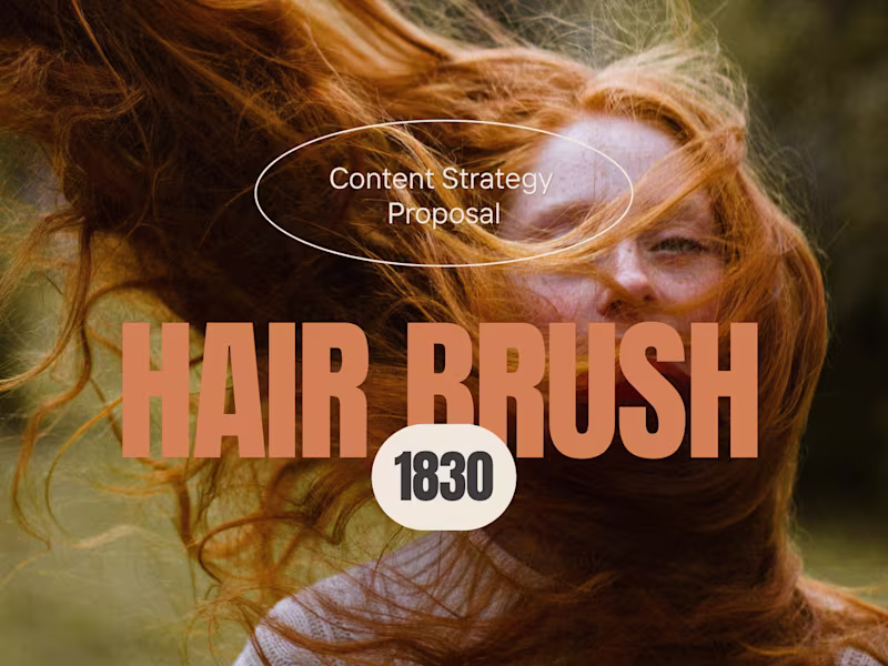 Cover image for Social Media Content Strategy Hair Brush Brand