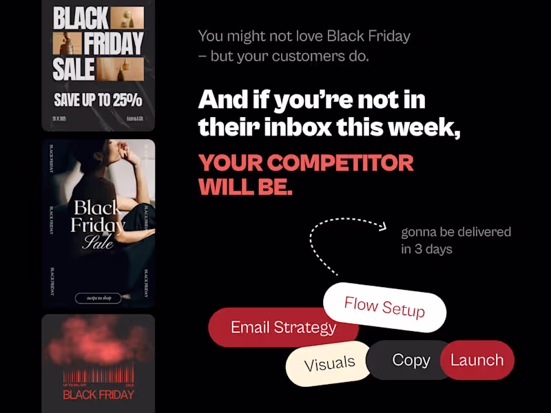 Cover image for Black Friday Conversion System: Email Strategy + Design 