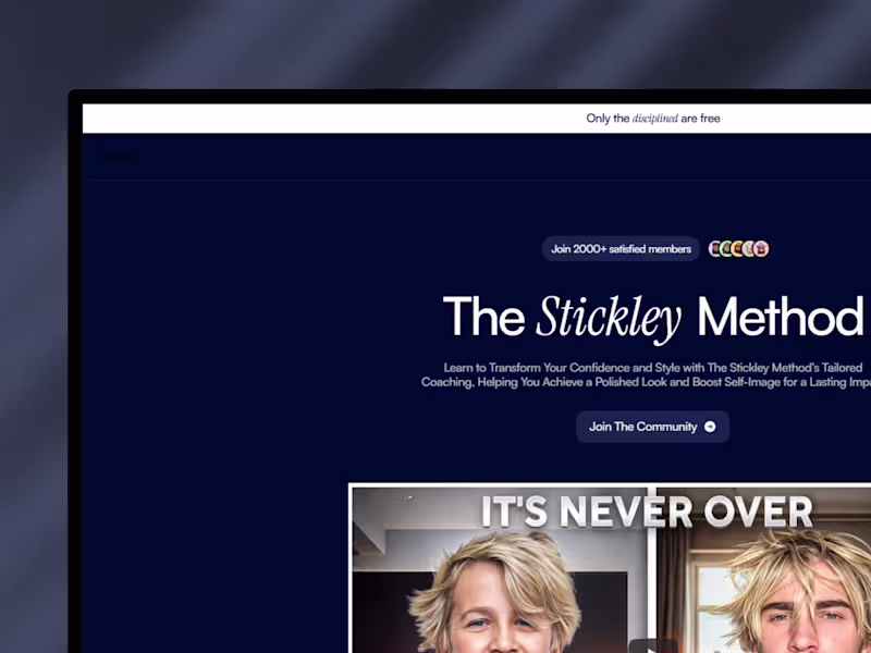Cover image for Stickley Landing Page