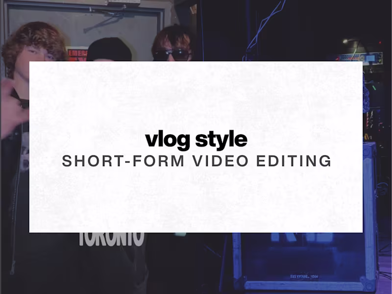 Cover image for Vlog-Style Short-Form Editing for Touring Artists