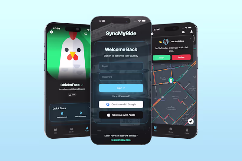 Cover image for Sync My Ride - Mobile Application Design & Development