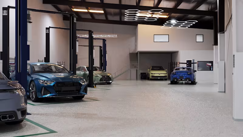 Cover image for Visualization of a car service center in Dubai