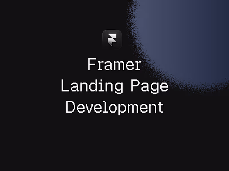 Cover image for Framer Landing Page Development