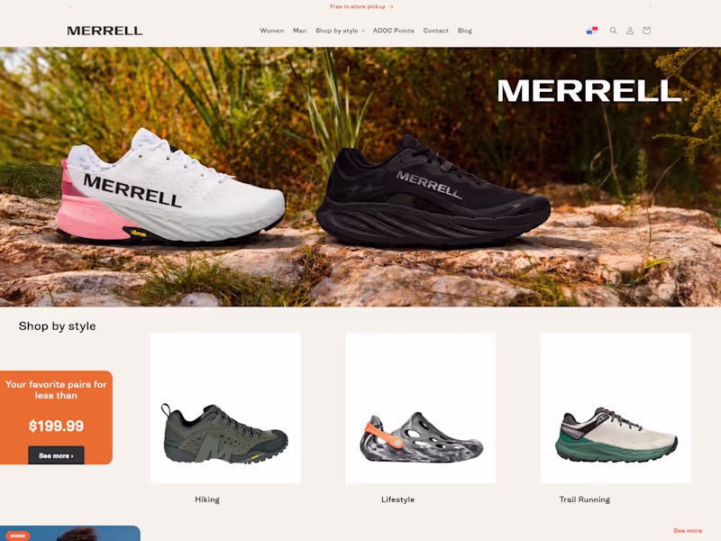 Cover image for Shopify Footwear Store Designer | Hiking Gear Website Design