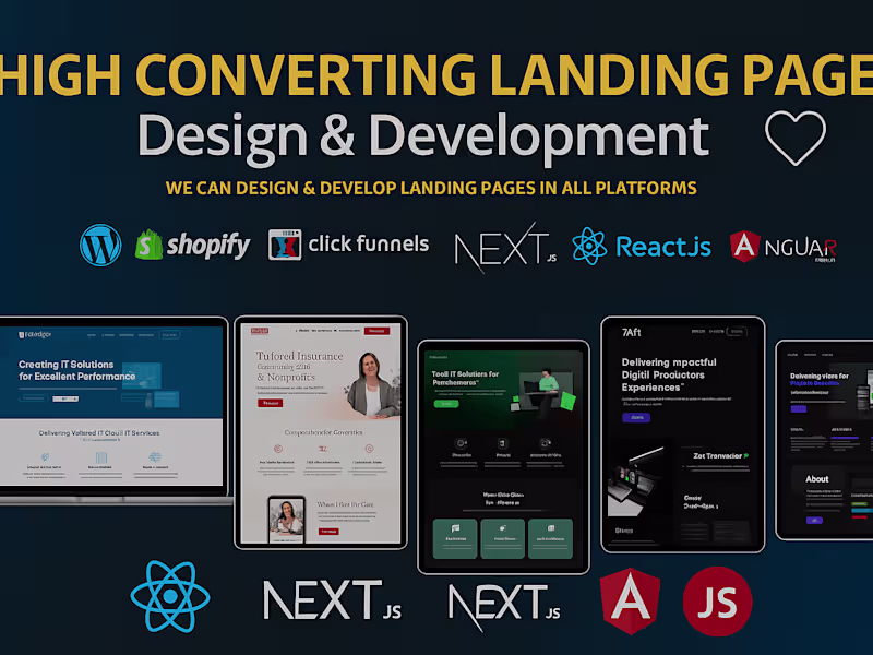 Cover image for I will create Landing Page or Business Website Framer or Webflow