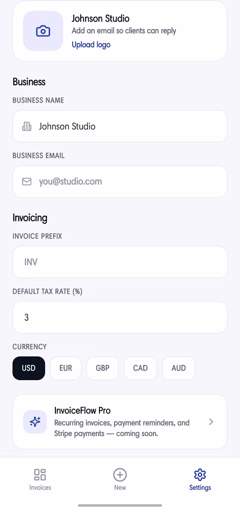Cover image for nvoiceFlow — Mobile Invoice App
Built