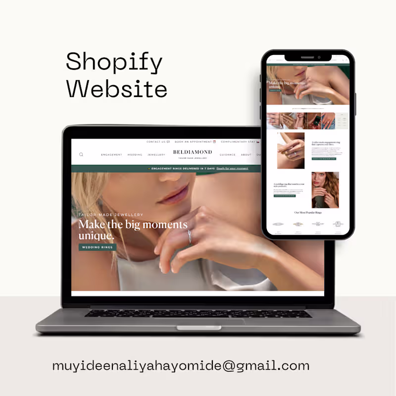 Cover image for Jewelry Shopify Website Design