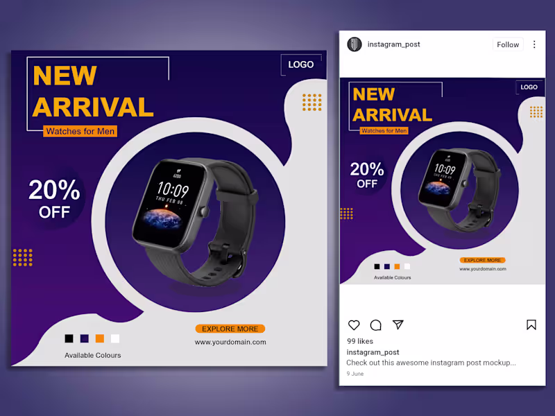 Cover image for Design social Media content (Instagram, Facebook)