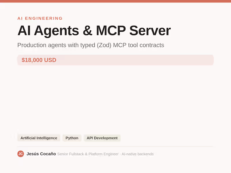 Cover image for AI Agents & MCP Server (Typed Tools)