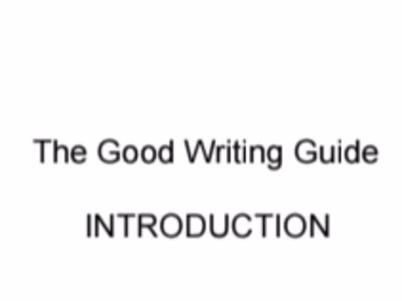 Cover image for The Good Writing 