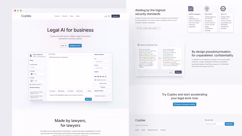 Cover image for Web Design & Dashboard UI for Legal AI SaaS