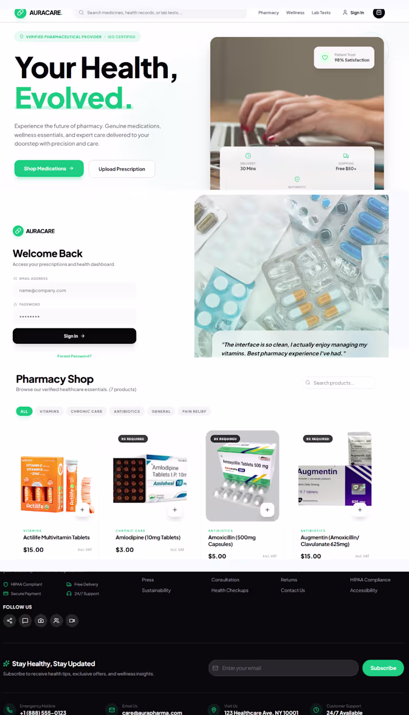 Cover image for Full-stack healthcare e-commerce platform built