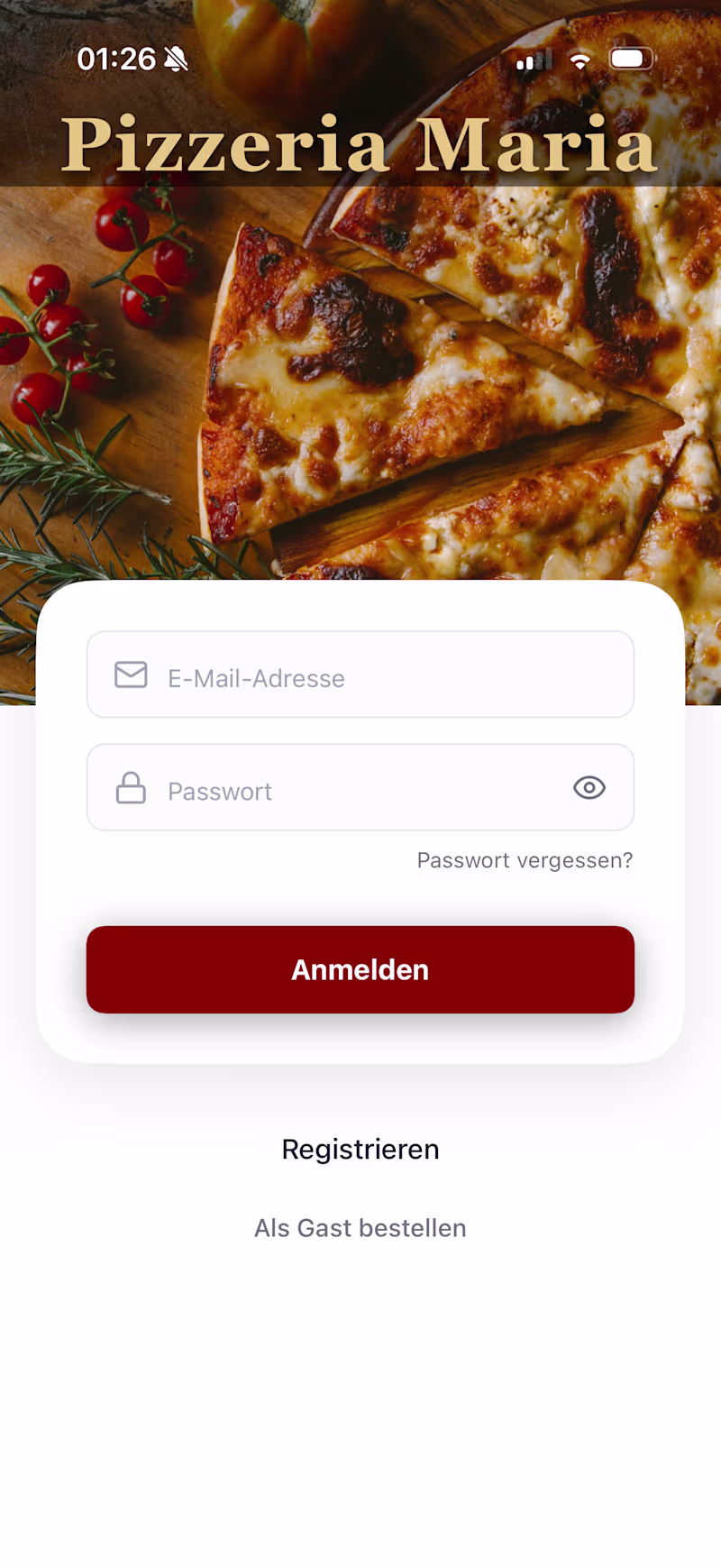 Cover image for Mobile Ordering App for a Pizzeria