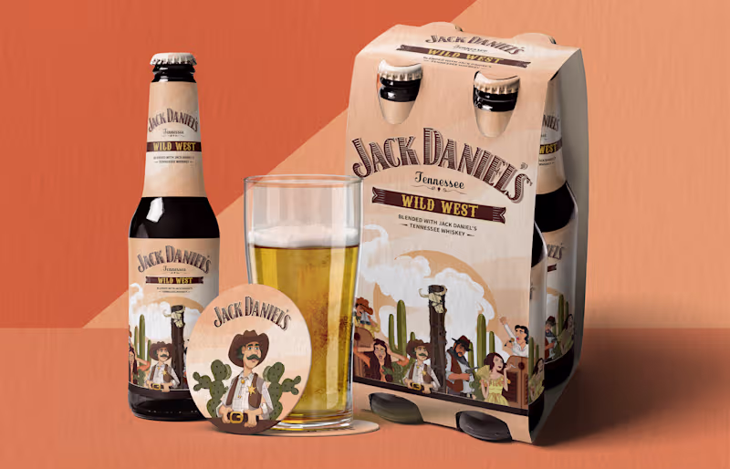 Cover image for The Wild West- Jack Daniel's Beer Packaging & label Design