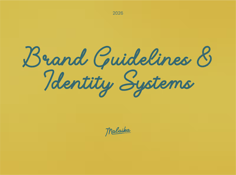 Cover image for Professional Brand Guidelines & Identity Systems