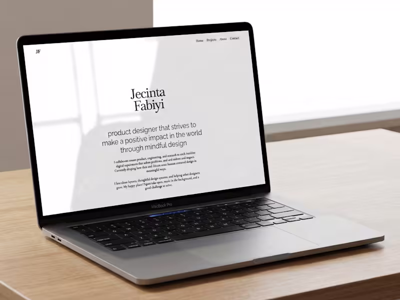 Cover image for Portfolio Website for a Senior Product Designer