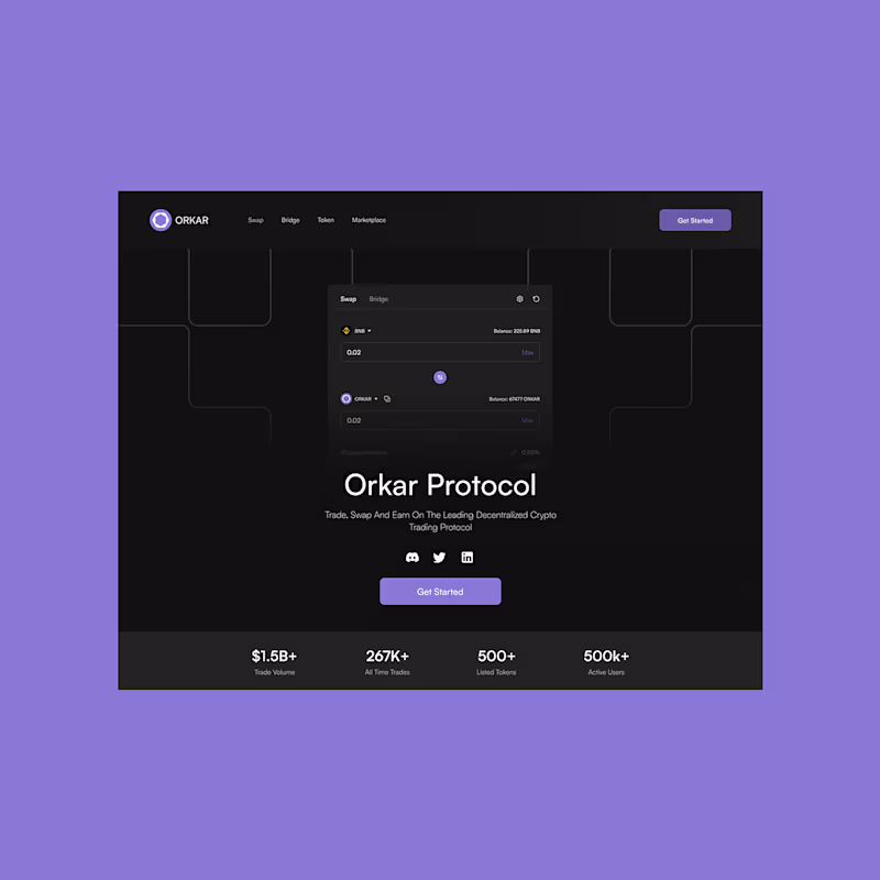 Cover image for Orkar Protocol Landing Page