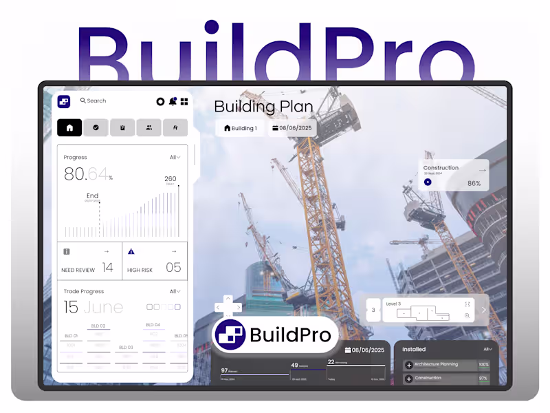 Cover image for Build Pro - Construction Business Saas & UI/UX Design